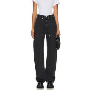 RE/DONE ORIGINALS SUPER HIGH WORKWEAR IN SHADED BLACK